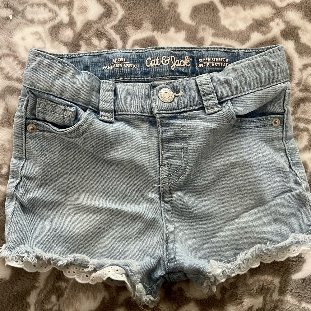 Toddler shorts with cute design on the bottom